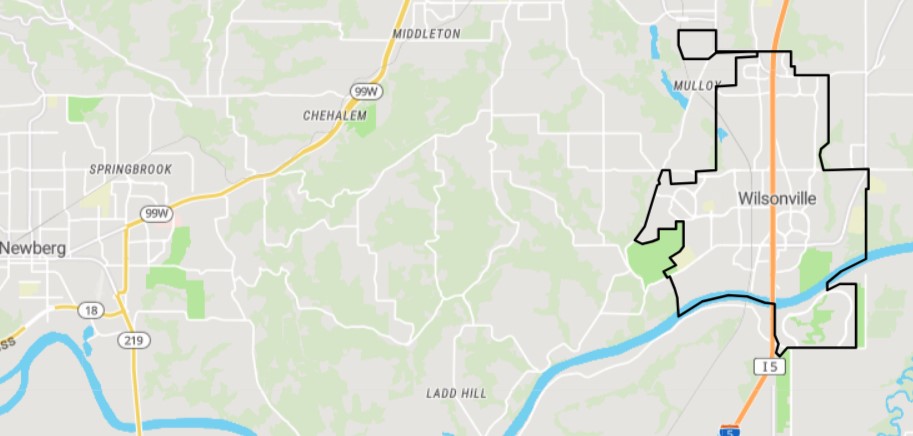 Wilsonville homes map preview